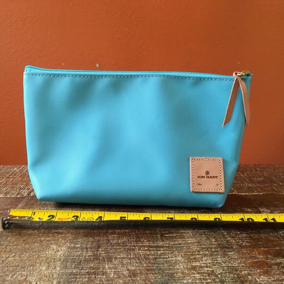 Jon Hart Design Grande Pouch Zipper Bag Ocean Blue Coated Canvas Travel *CTS* - Picture 2 of 7